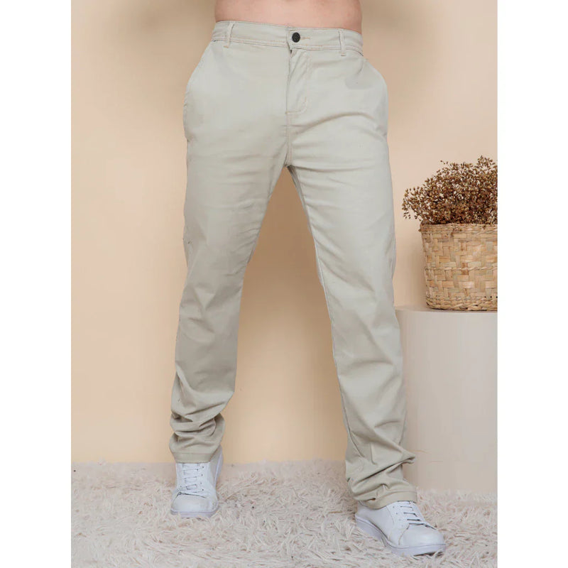 Calça de Sarja Social Masculina Bolso Embutido