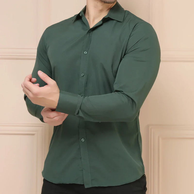 Camisa Social Masculina Manga Comprida Slim