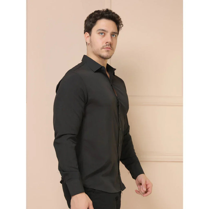 Camisa Social Masculina Manga Comprida Slim