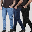Kit 3 Calças Jeans Masculina Skinny Lycra