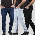 Kit 3 Calças Jeans Masculina Skinny Lycra