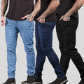 Kit 3 Calças Jeans Masculina Skinny Lycra