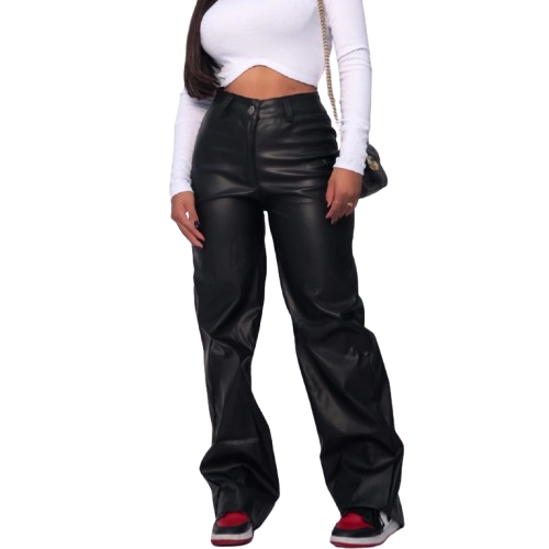 Calça Wide Leg Feminina de Cintura Alta